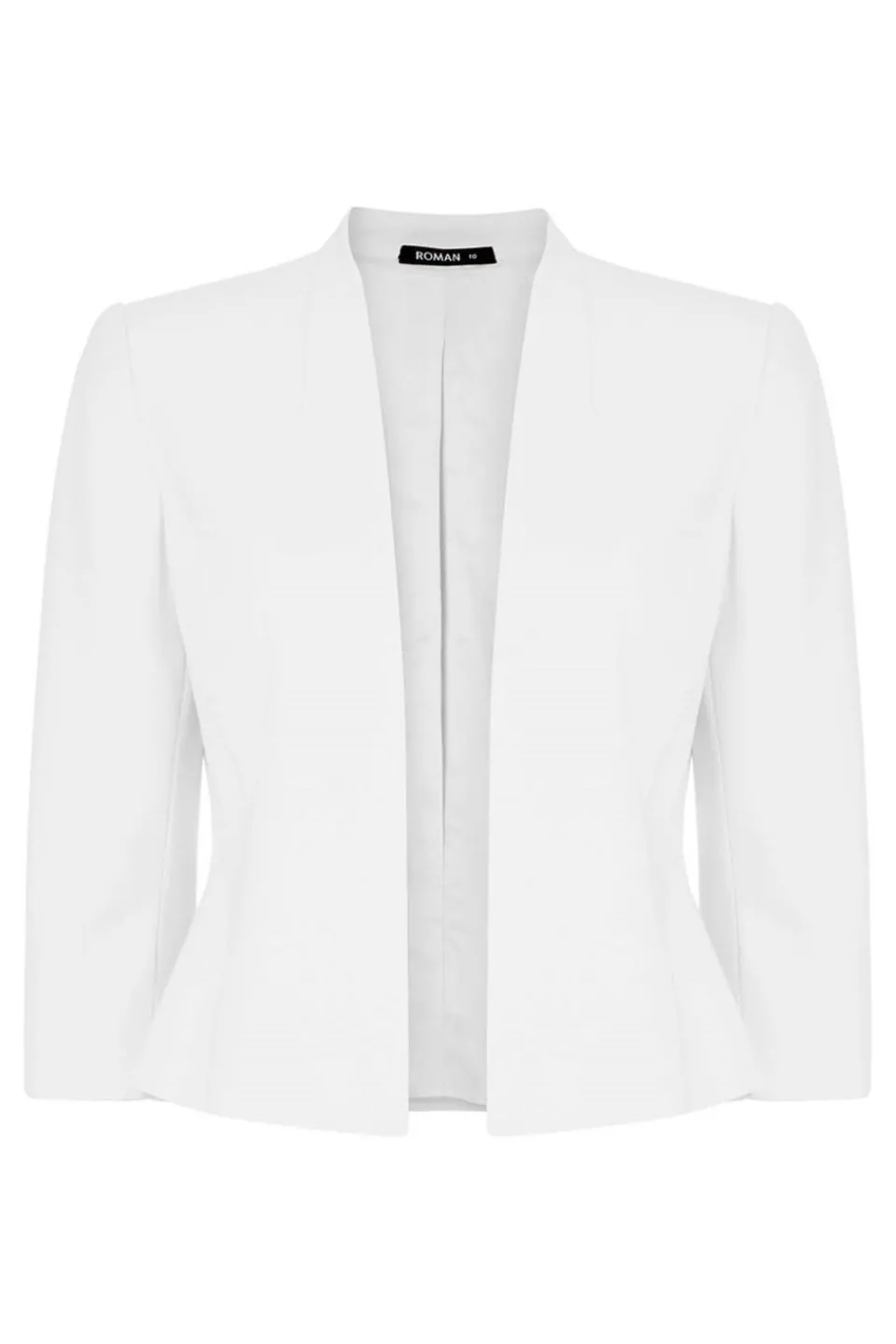 Coats & Jackets>Roman 3/4 Sleeve Rochette Jacket Ivory