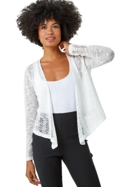 Tops>Roman Lightweight Knitted Shrug Ivory