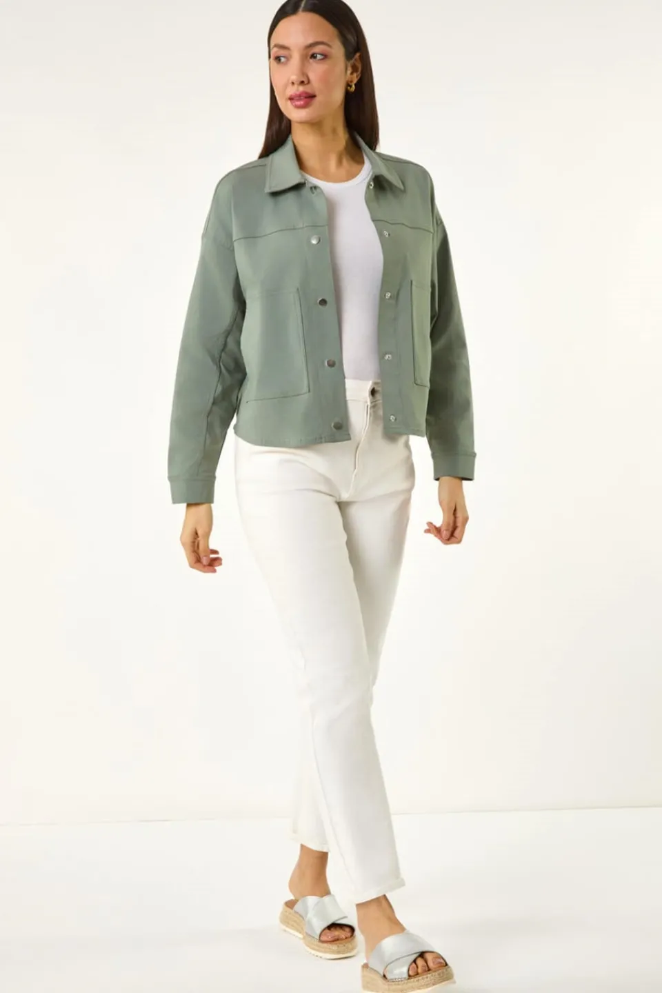 Coats & Jackets>Roman Khaki Patch Pocket Jacket