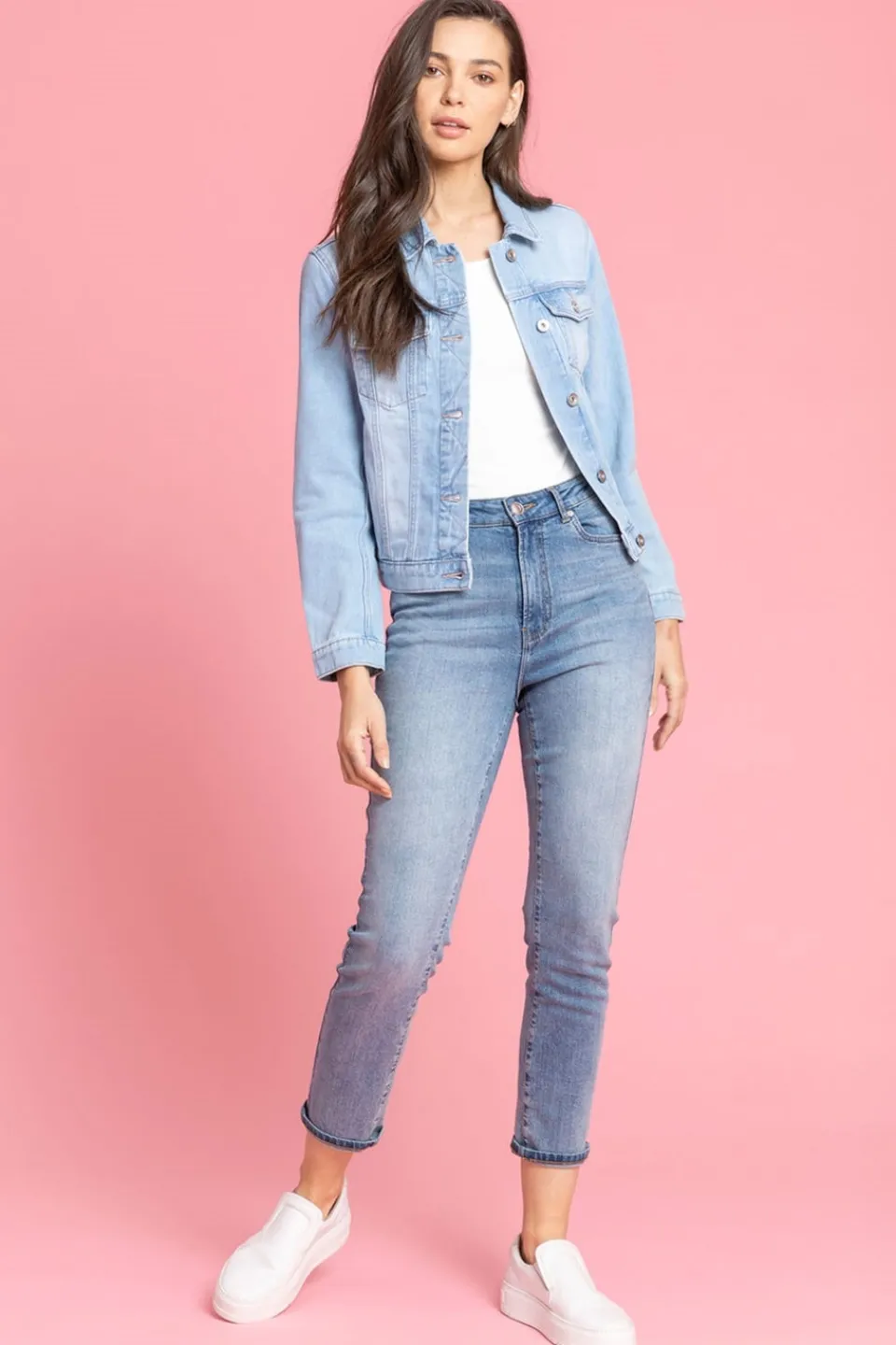 Coats & Jackets>Roman Light Blue Classic Cotton Denim Jacket