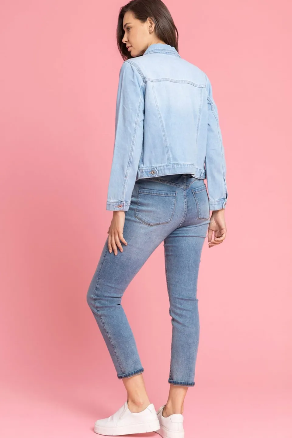 Coats & Jackets>Roman Light Blue Classic Cotton Denim Jacket