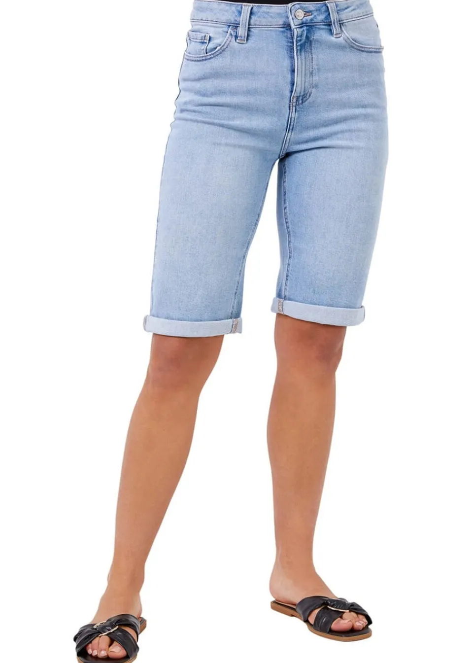 Shorts>Roman Light Denim Essential Stretch Knee Length Shorts LightDenim