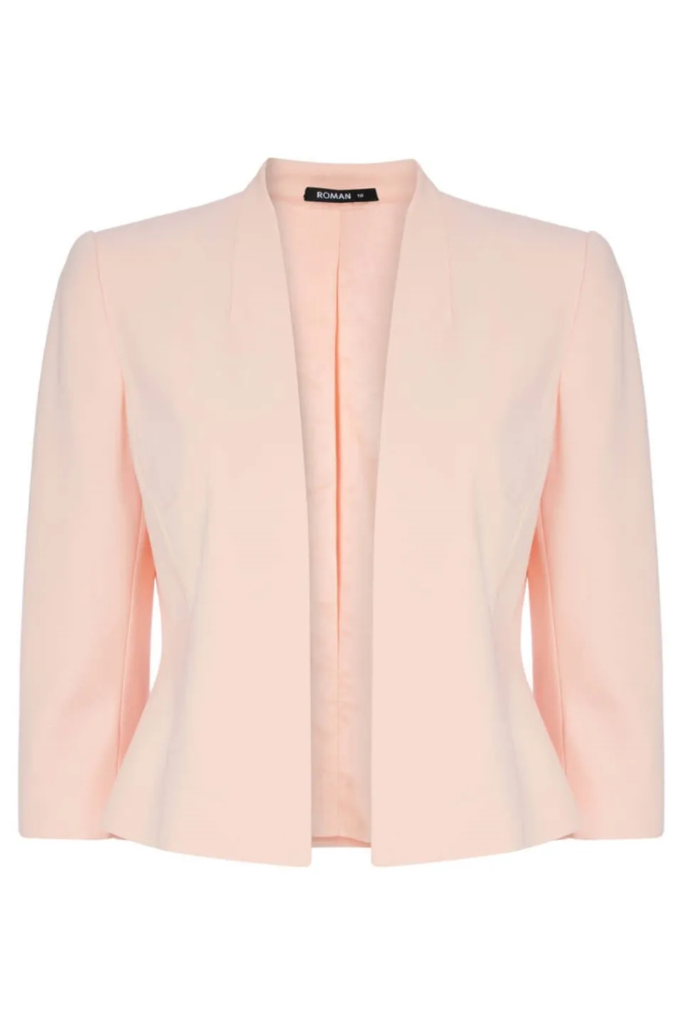 Coats & Jackets>Roman Light Pink 3/4 Sleeve Rochette Jacket LightPink
