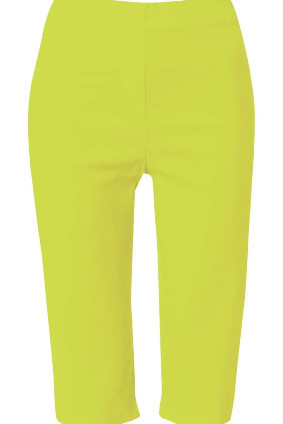 Shorts>Roman Lime Stretch Knee Length Elastic Waist Shorts