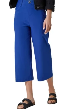 Trousers>Roman Midnight Blue Cropped Stretch Culotte