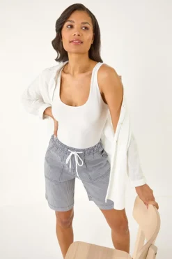 Shorts>Roman Multi Narrow Stripe Drawcord Shorts