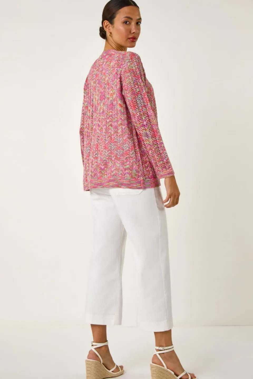 Tops>Roman Multi Space Dye Knit Cardigan