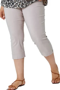 Trousers>Roman  Curve Cropped Stretch Trouser Natural