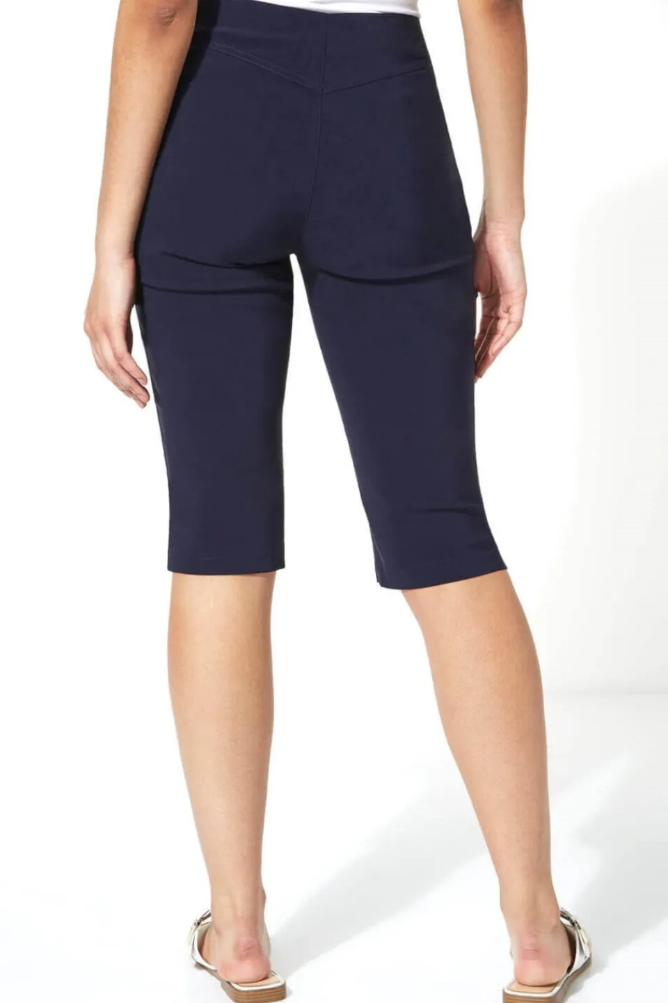 Shorts>Roman Knee Length Stretch Shorts Navy