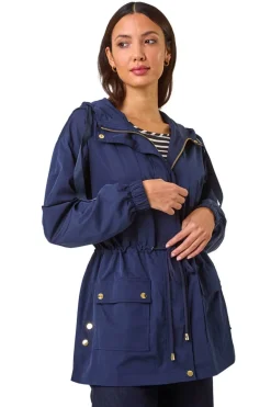 Coats & Jackets>Roman Shower Resistant Rain Jacket Navy