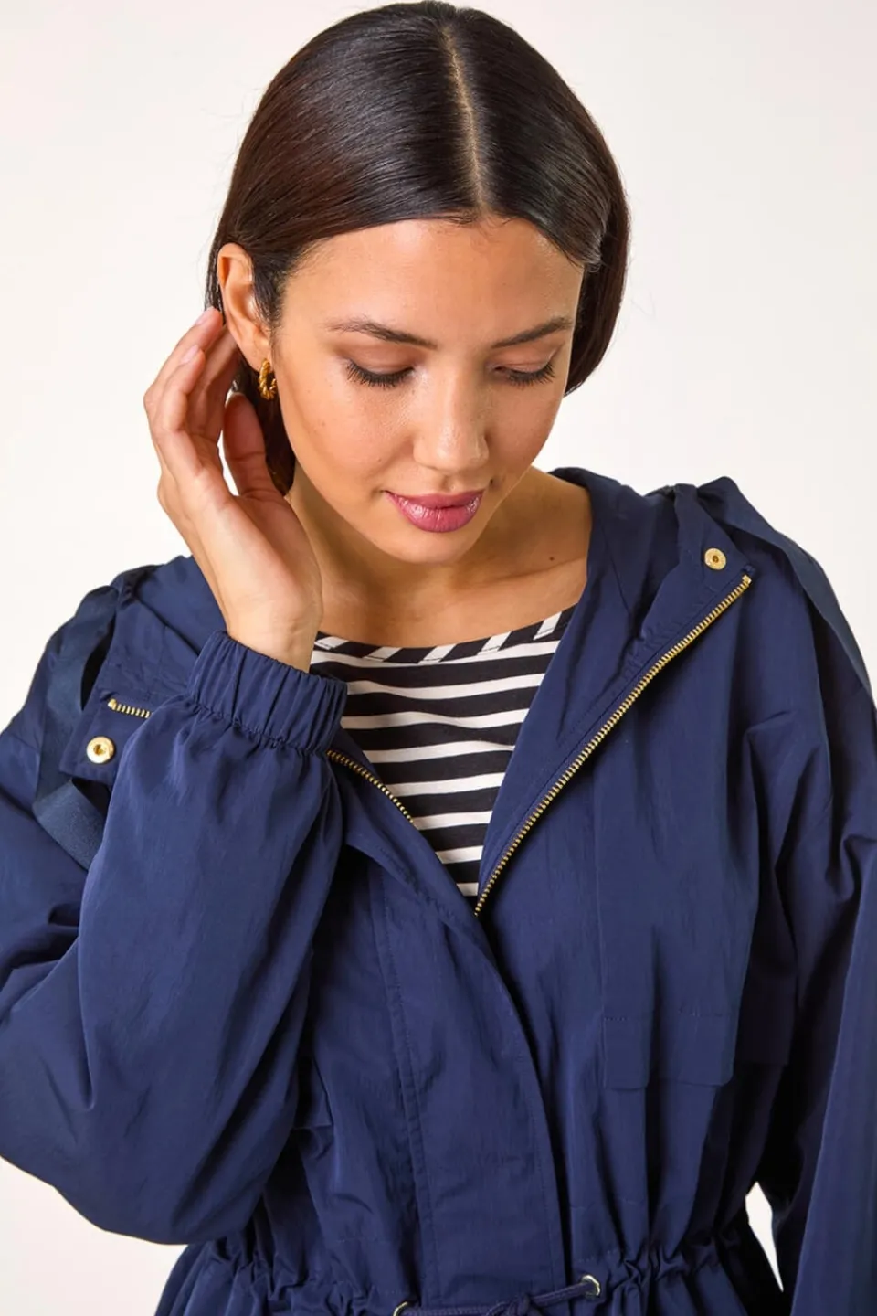 Coats & Jackets>Roman Shower Resistant Rain Jacket Navy