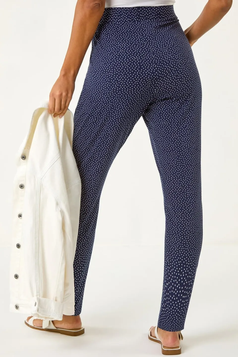 Trousers>Roman Navy Spot Print Harem Trouser