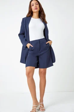 Shorts>Roman Navy Tailored Bermuda Shorts