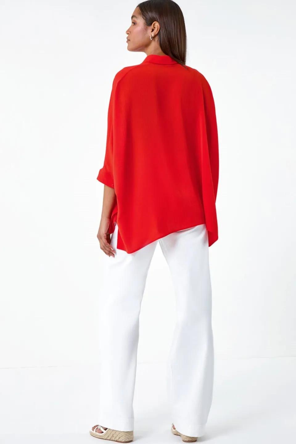 Tops>Roman Orange Relaxed Smart Stretch Shirt