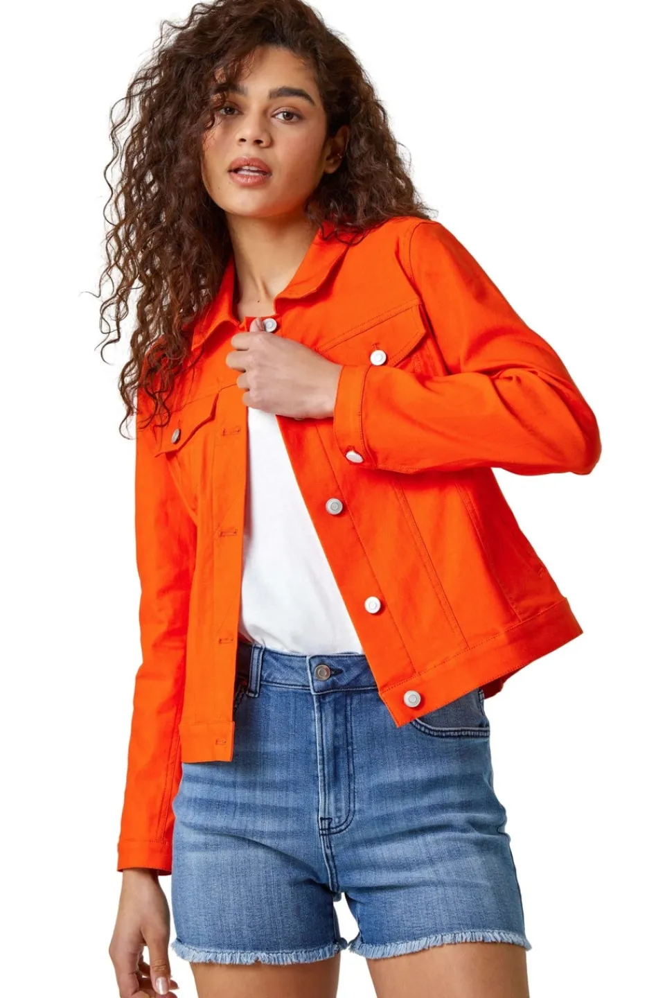 Coats & Jackets>Roman Stretch Pocket Detail Jacket Orange