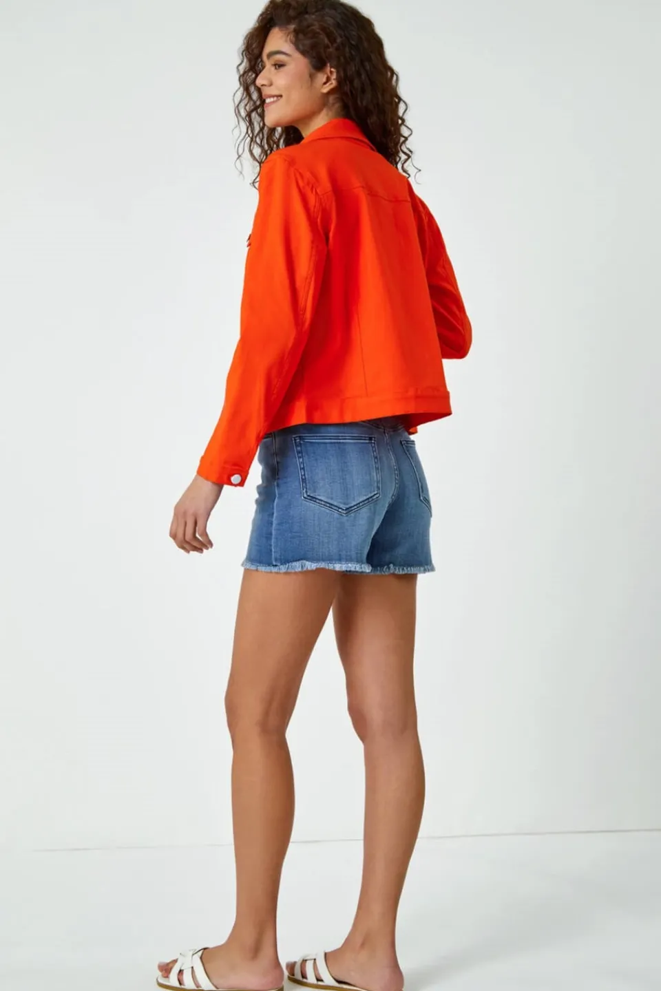 Coats & Jackets>Roman Stretch Pocket Detail Jacket Orange
