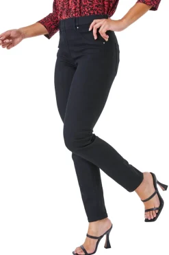 Jeans & Jeggings>Roman Petite Black Stretch Denim Jegging