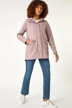 Coats & Jackets>Roman Rain Resistant Hooded Jacket Pink