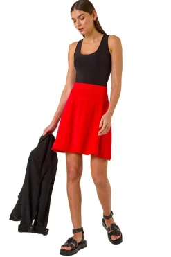 Skirts>Roman Pull On Stretch Skater Skirt Red