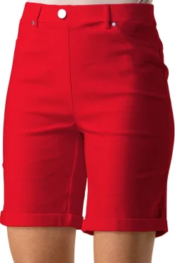 Shorts>Roman Turn Up Stretch Shorts Red