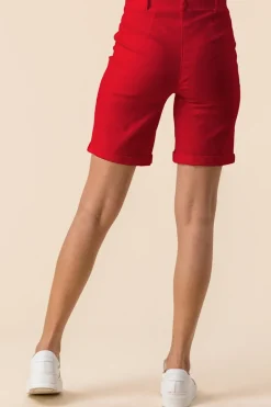 Shorts>Roman Turn Up Stretch Shorts Red