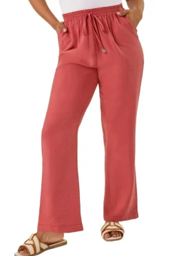 Trousers>Roman Rust Petite Textured Pocket Trouser