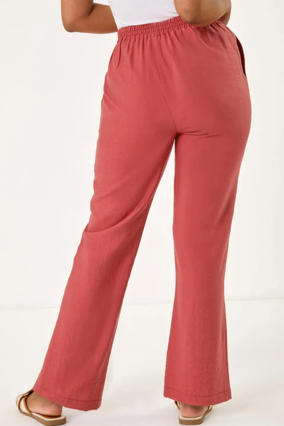 Trousers>Roman Rust Petite Textured Pocket Trouser