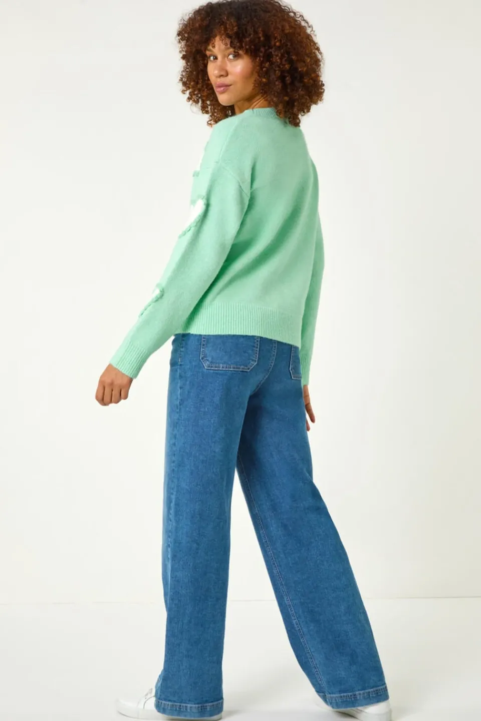 Knitwear>Roman Sage Fun Heart Knit Jumper