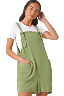 Jumpsuits & Playsuits>Roman Sage Petite Strap Woven Playsuit