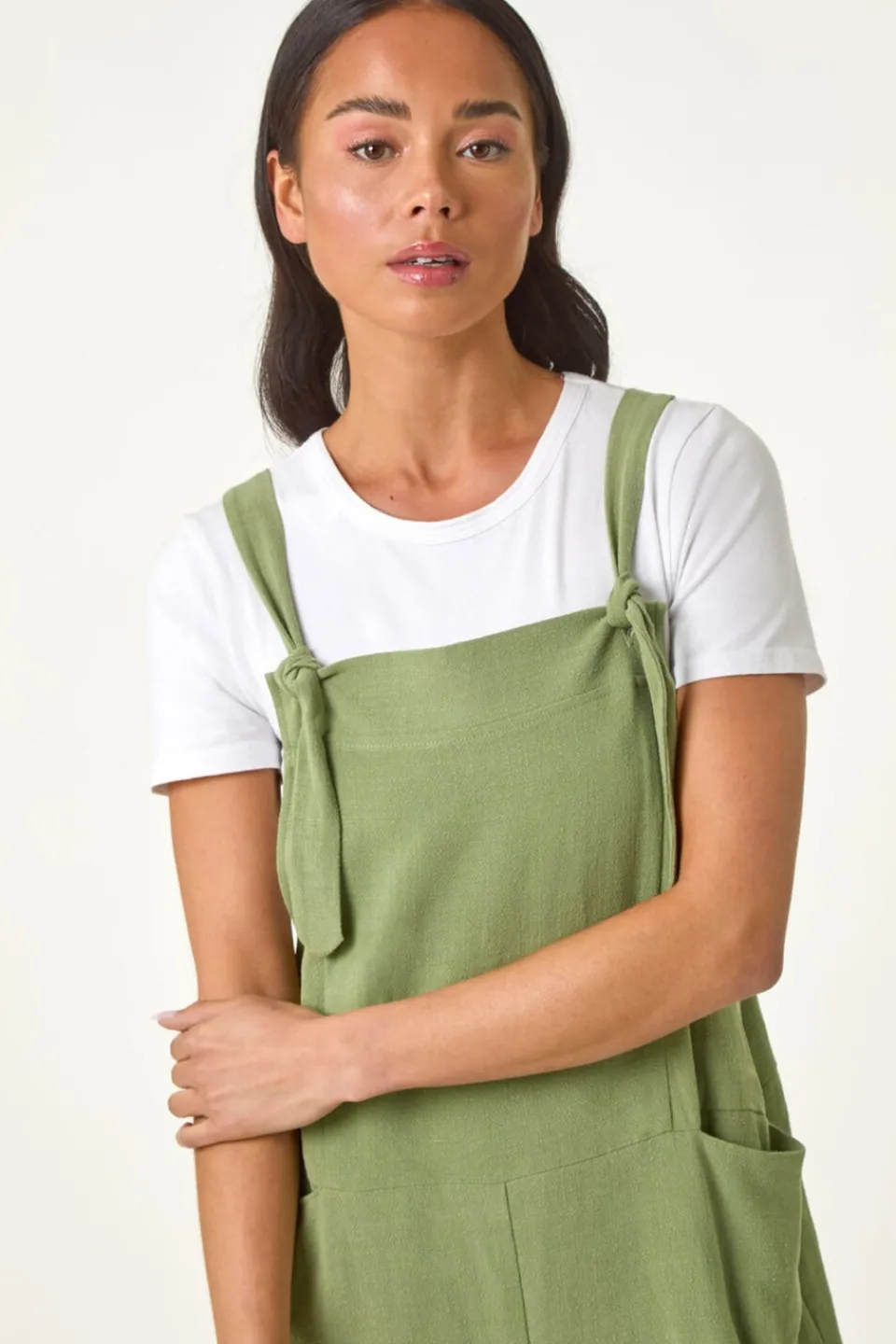 Jumpsuits & Playsuits>Roman Sage Petite Strap Woven Playsuit