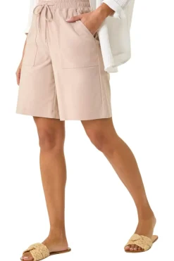 Shorts>Roman Stone Drawcord Detail Pocket Shorts