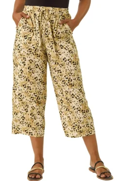 Trousers>Roman Stone Petite Animal Print Cropped Trouser