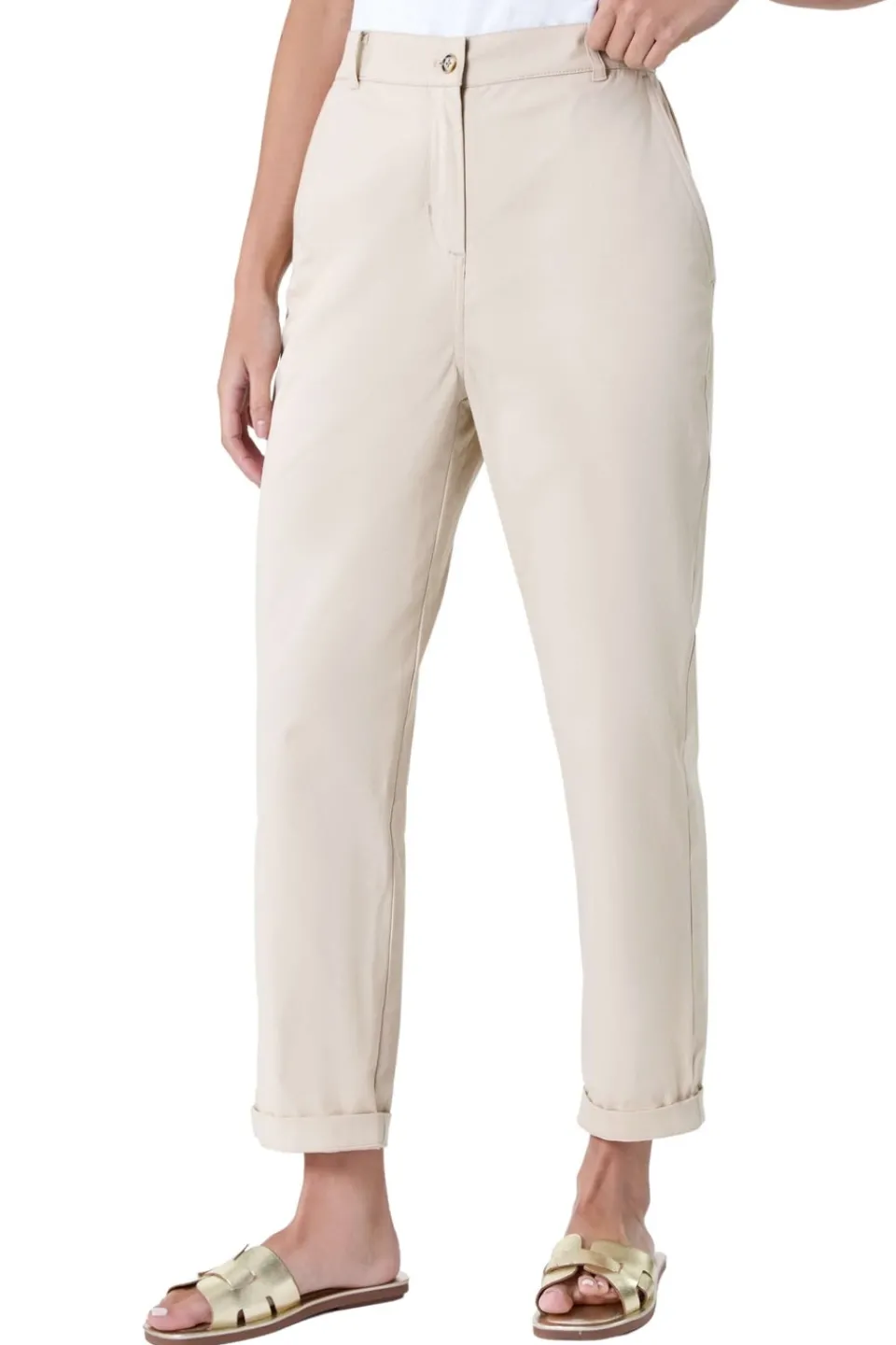 Trousers>Roman Stone Petite Cotton Blend Stretch Chino Trousers