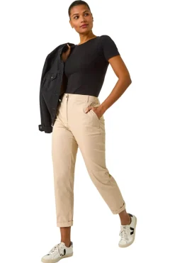 Trousers>Roman Stone Plain Cotton Chino Trousers