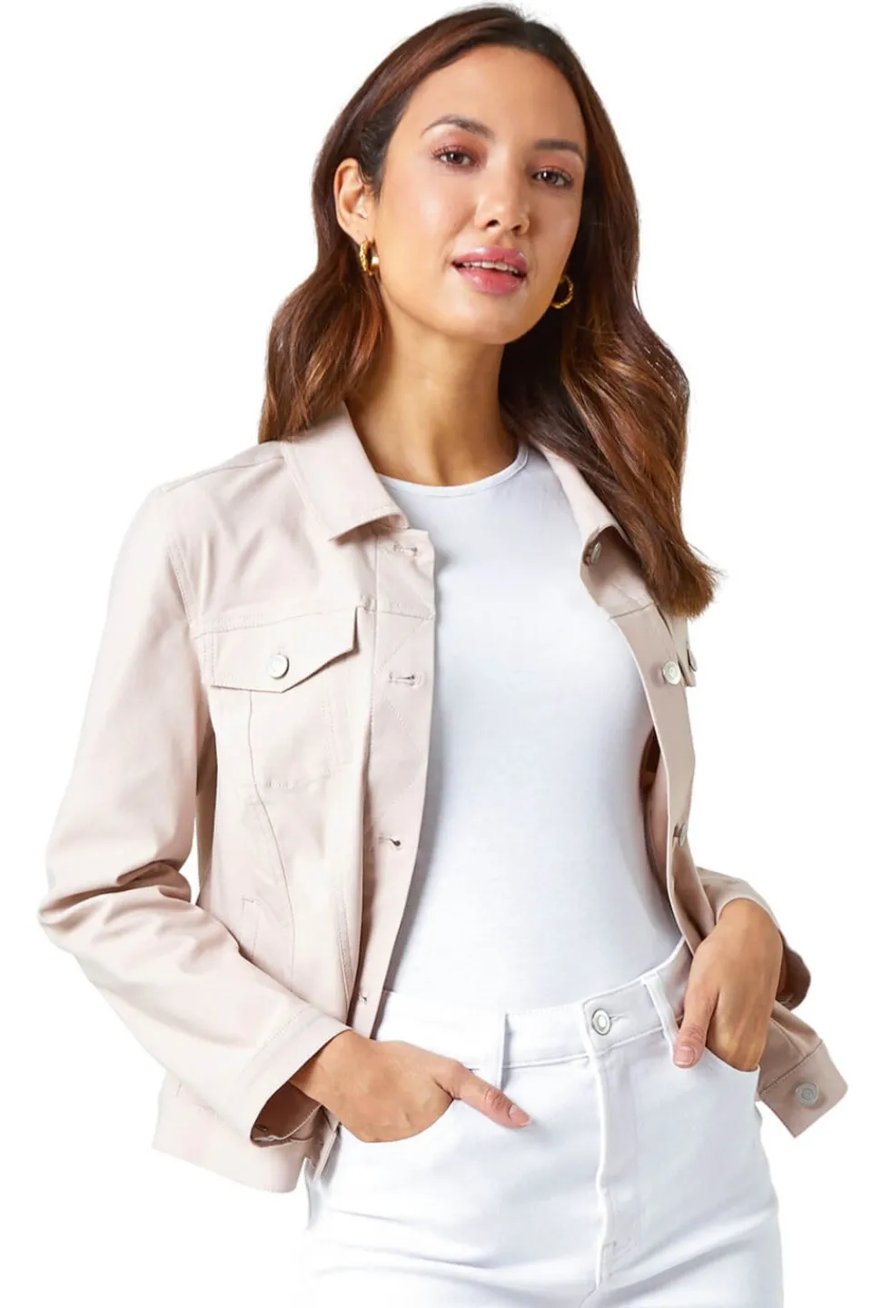 Coats & Jackets>Roman Stretch Pocket Detail Jacket Stone