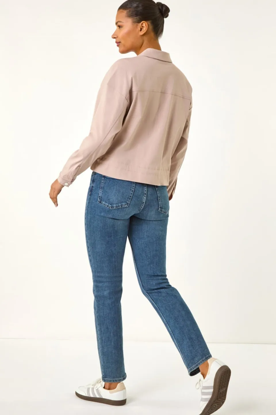 Coats & Jackets>Roman Stone Utility Collared Stretch Pocket Jacket