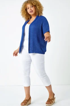 Trousers>Roman Curve Cropped Stretch Trouser White