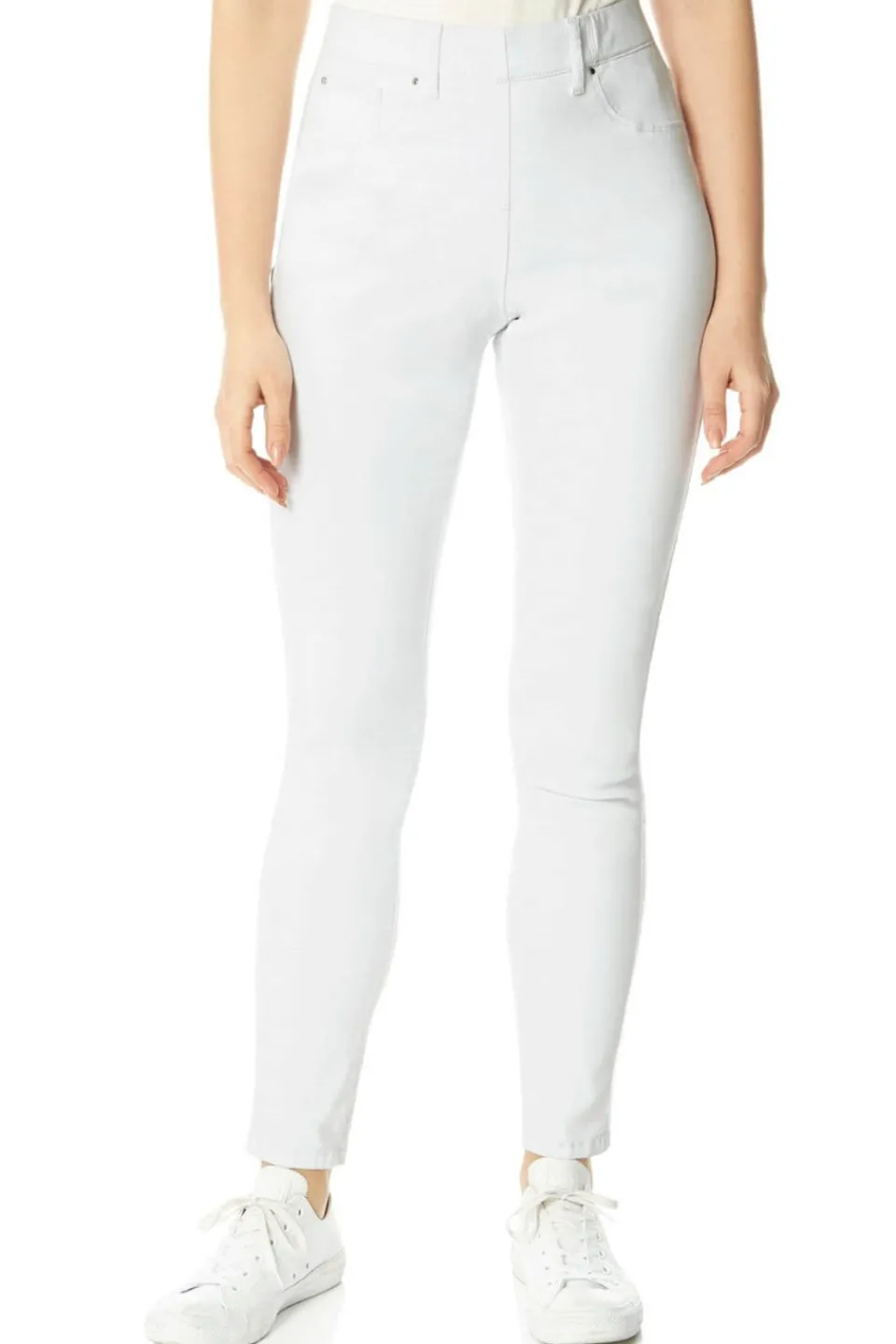Jeans & Jeggings>Roman White Elastic Waist 31" Denim Stretch Jegging