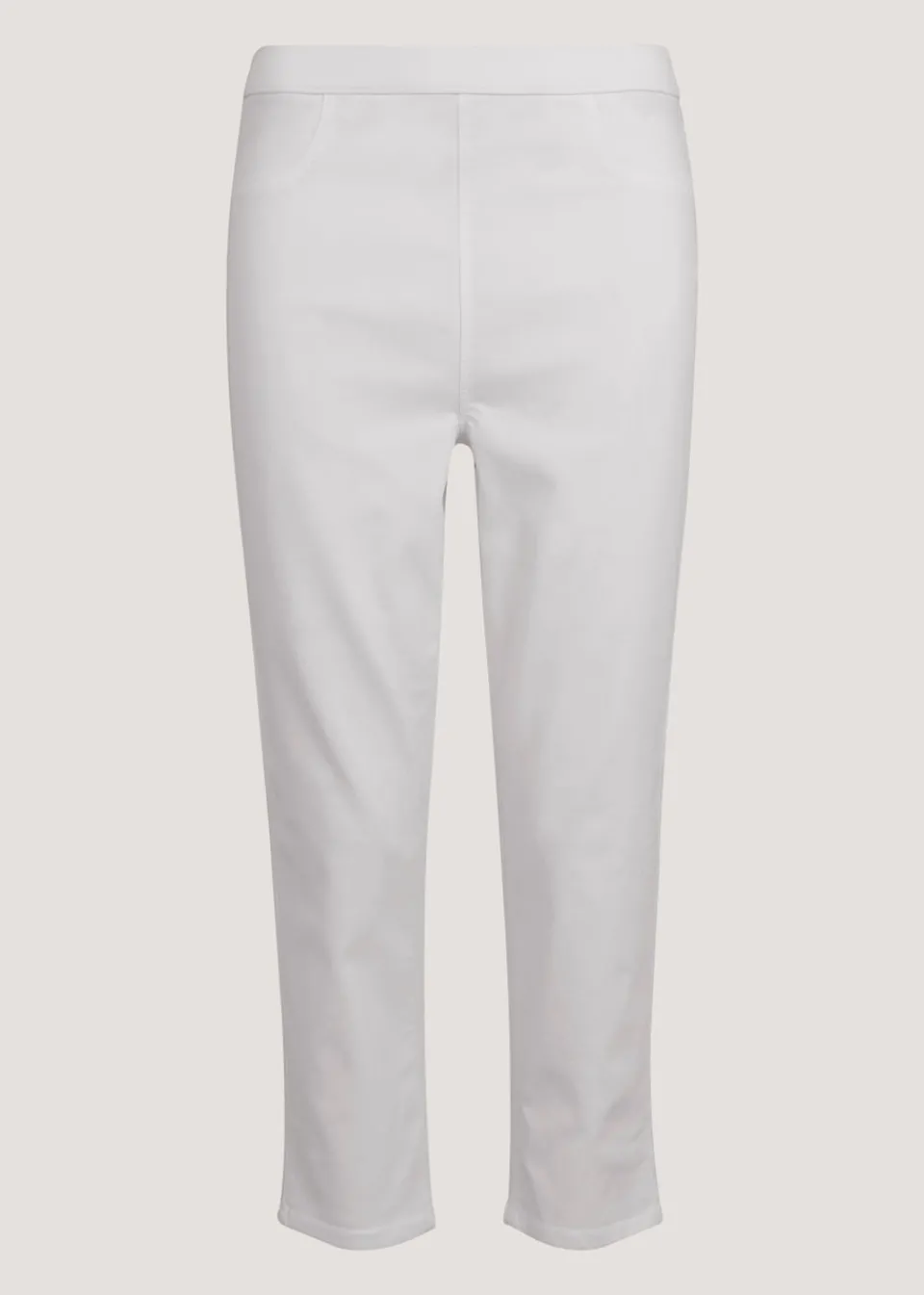 Jeans & Jeggings>Papaya Denim Rosie White Cropped Pull On Jeggings