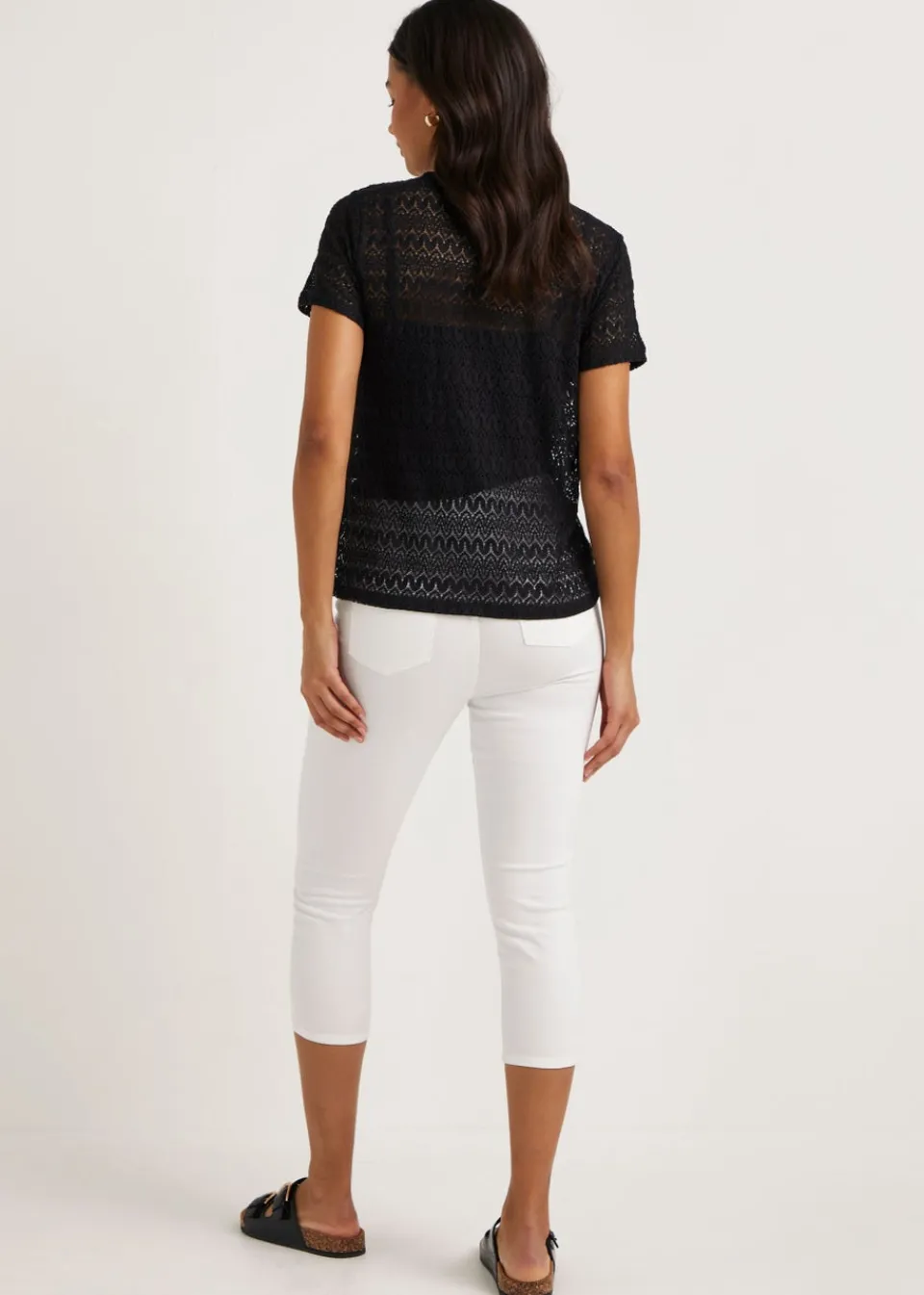 Jeans & Jeggings>Papaya Denim Rosie White Cropped Pull On Jeggings
