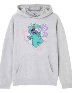 Tops>Rugrats Reptar Love Grey Marl Hoodie