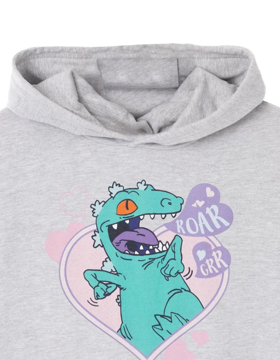 Tops>Rugrats Reptar Love Grey Marl Hoodie