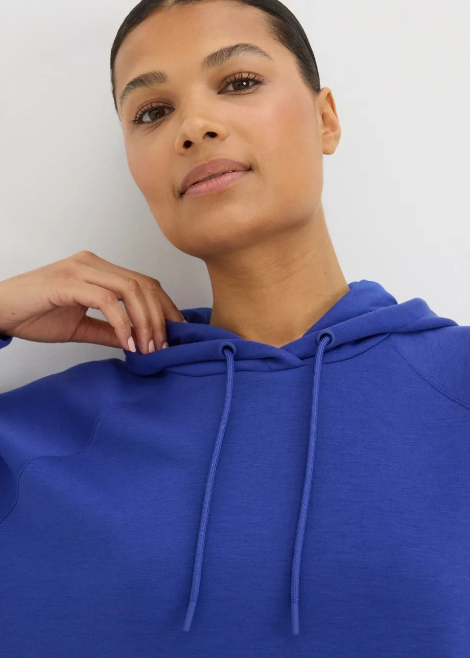 Sportswear>Souluxe Blue Longline Hoodie BrightBlue