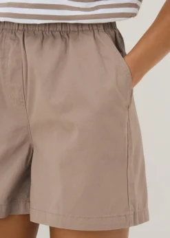 Shorts>Papaya Stone Cotton Shorts