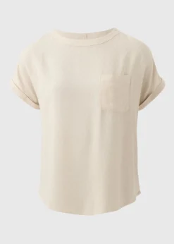 Tops>Papaya Stone Pocket Box Top
