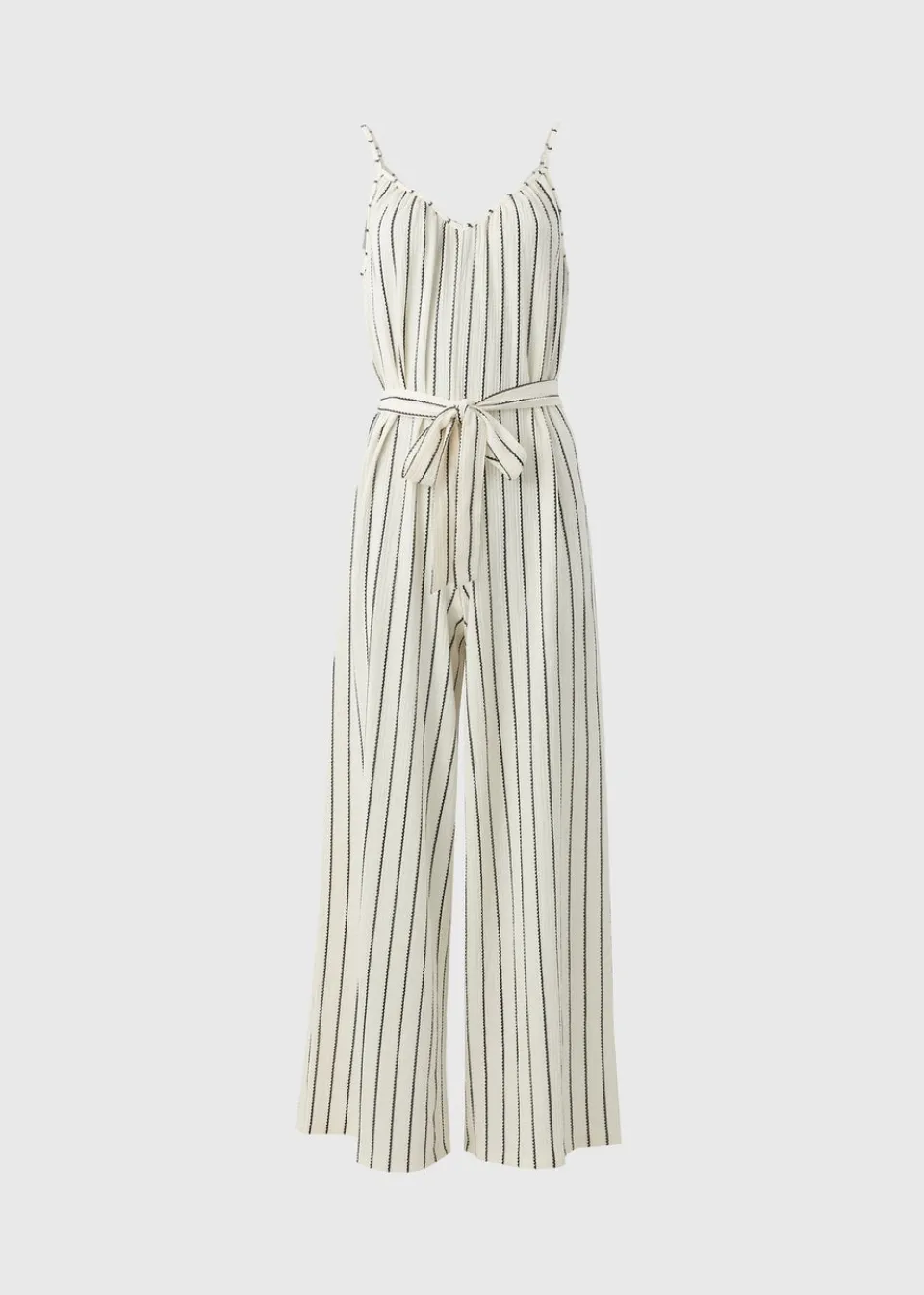Jumpsuits & Playsuits>Papaya Stripe Wide Leg Jersey Jumpsuit Stone