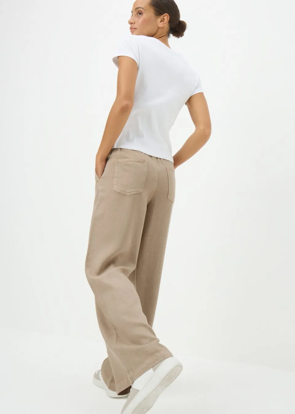 Jeans & Jeggings>Papaya Denim Wide Leg Comfort Fit Jeans Stone