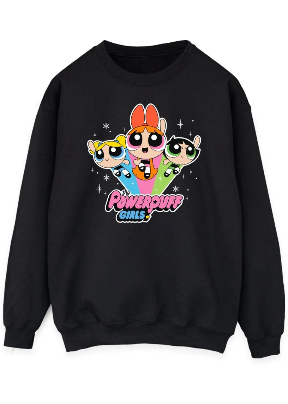 Loungewear>The Powerpuff Girls Black Logo Sweatshirt