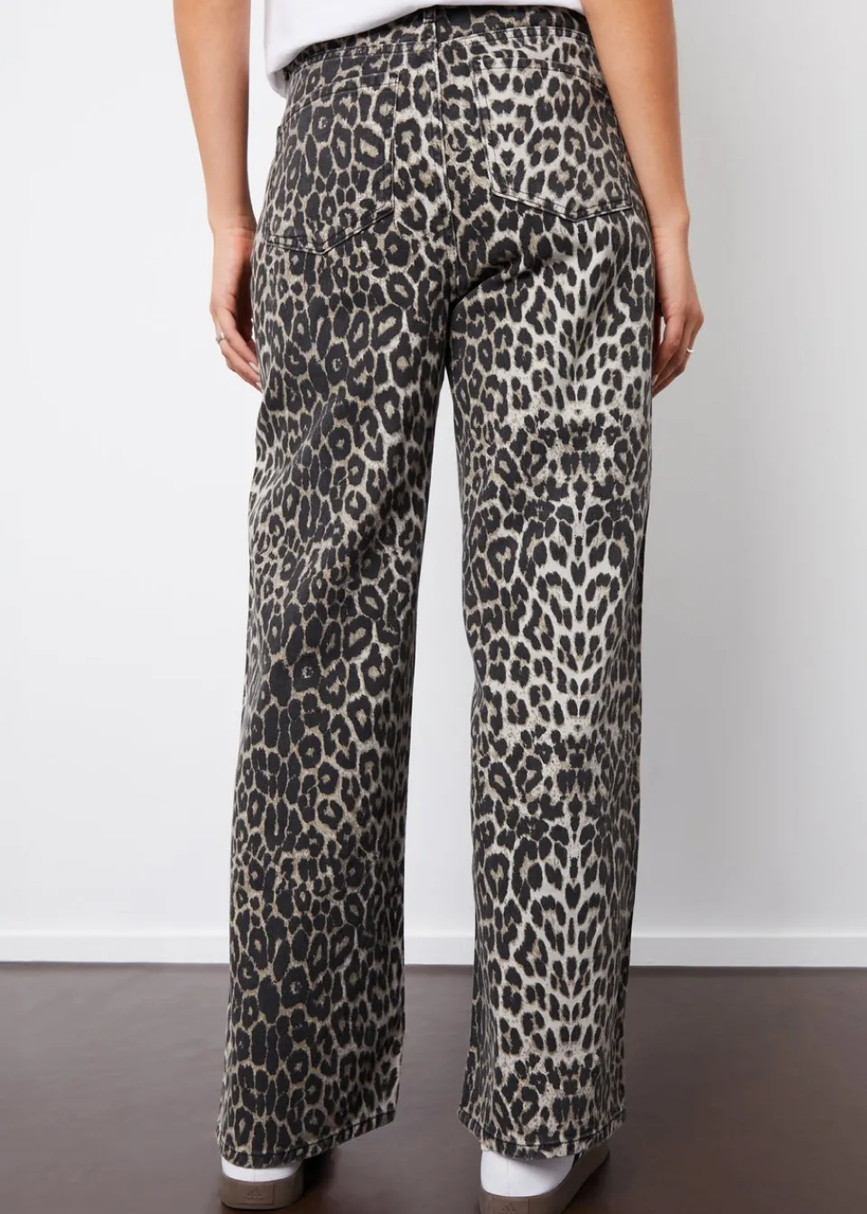 Jeans & Jeggings>Threadbare Brown Soleil Printed Wide Leg Denim Jeans