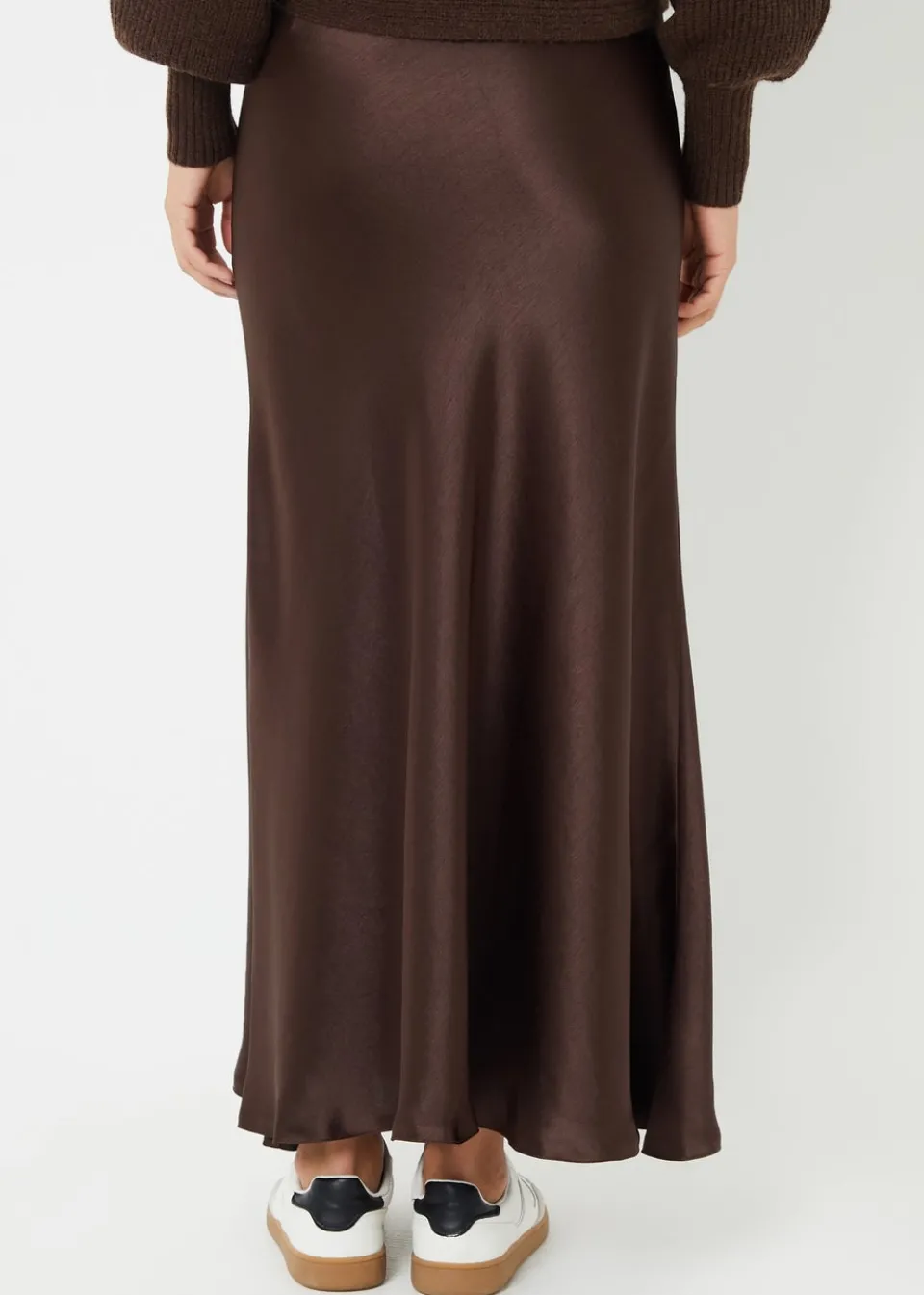 Skirts>Threadbare Chocolate Ariel Satin Maxi Slip Skirt